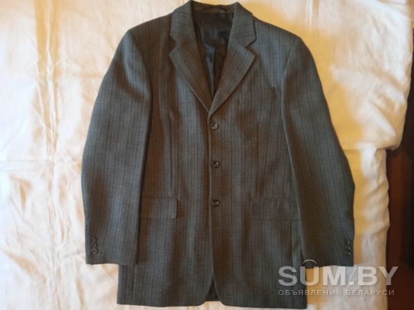 Пиджак мужской на 3-х пуговицах серого цвета в клетку импортный объявление Продам уменьшенное изображение 