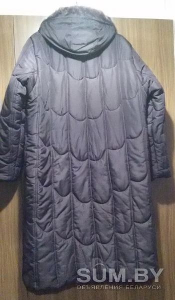 Пальто демисезонное на синтепоне с капюшоном, б/у, как новое, р.54-56 объявление Продам уменьшенное изображение 