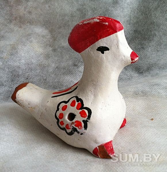 Глиняная игрушка-свистулька Петушок. Народные промыслы СССР объявление Аукцион уменьшенное изображение 