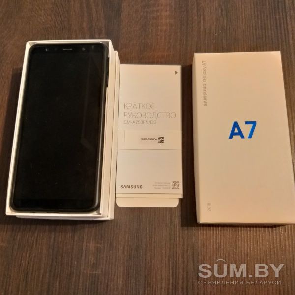 Samsung Galaxy A7 (2018) черный объявление Продам уменьшенное изображение 