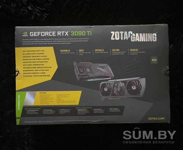 Видеокарта ZOTAC GAMING GEFORCE RTX 3090 Ti 24 GB объявление Продам уменьшенное изображение 