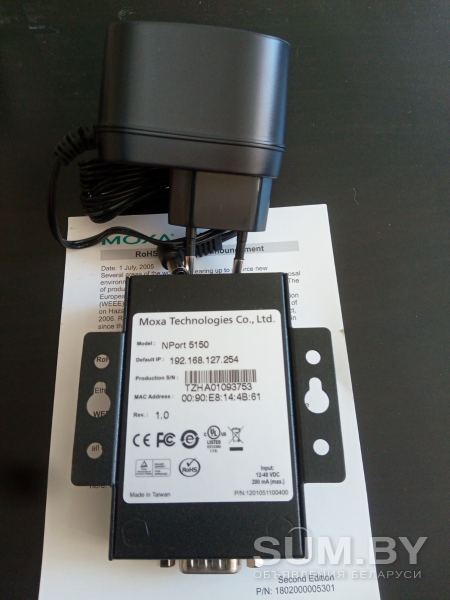 Преобразователь интерфейса MOXA NPort-5150 RS-232/422/485 в Ethernet объявление Продам уменьшенное изображение 