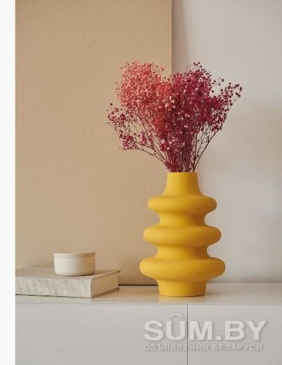 Ваза декоративная для сухоцветов Волна, гипс объявление Продам уменьшенное изображение 