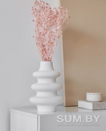 Ваза декоративная для сухоцветов Волна, гипс объявление Продам уменьшенное изображение 