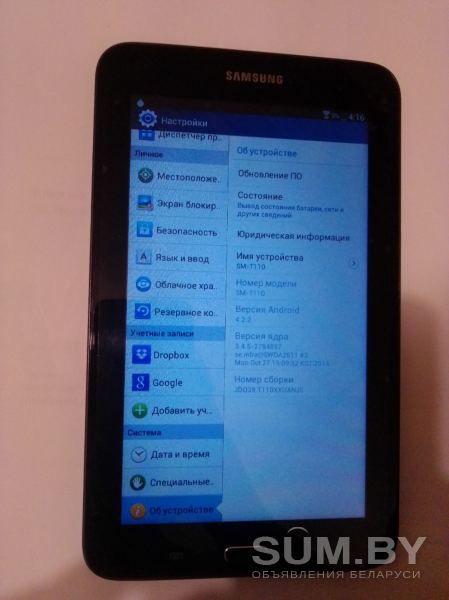 Планшет Samsung Galaxy Tab 3 объявление Продам уменьшенное изображение 