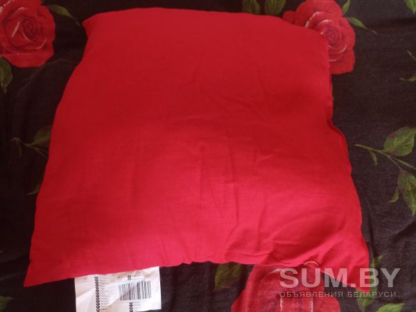 Подушка 50*50 красная 100% хлопок гипоаллергенная объявление Продам уменьшенное изображение 